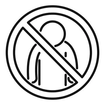 Data person icon outline vector. User privacy Stock Illustration