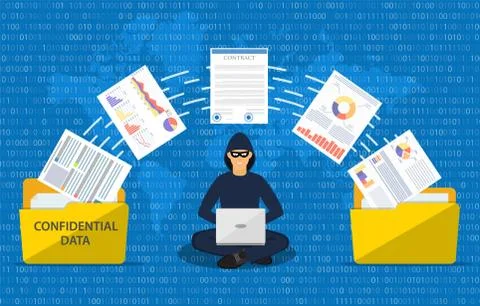Data phishing, hacker attack. Stock-Illustration