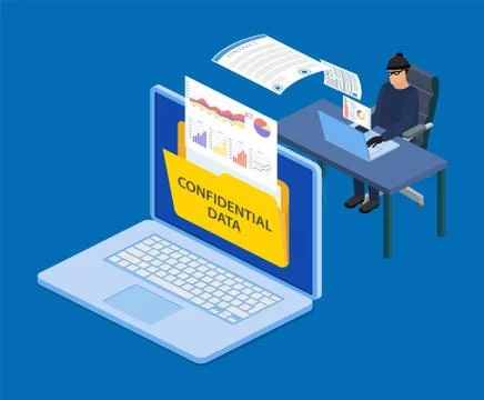 Data phishing, hacker attack. イラスト素材