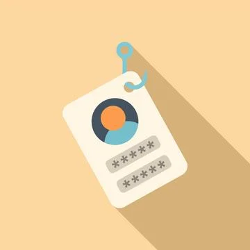 Data phishing icon flat vector. Virus hacker Stock Illustration