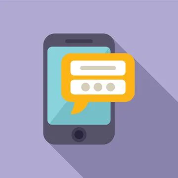 Data phone info icon flat vector. Document protect 스톡 일러스트