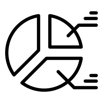 Data pie chart icon outline vector. Round circle 스톡 일러스트
