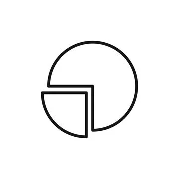 Data Pie Chart Icon Perfect for Analytics and Visualization Stock Illustration