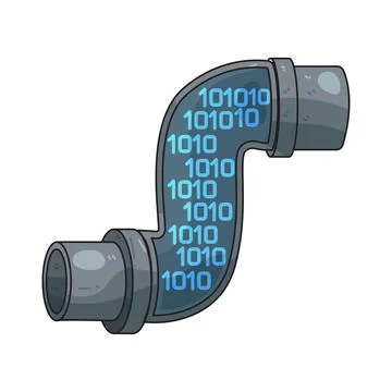 Data Pipeline illustration 스톡 일러스트
