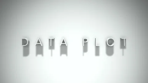Data plot 3D title animation with shadows on a white background Stock Footage 297669774