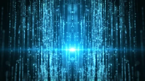 Data point stream or glowing abstract particles background, big data Stock Footage 310325695