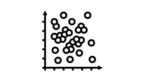 Data points plot machine learning line icon animation Vídeos de archivo 326125545