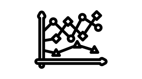 Data points plot machine learning line icon animation Vídeos de archivo 326751864