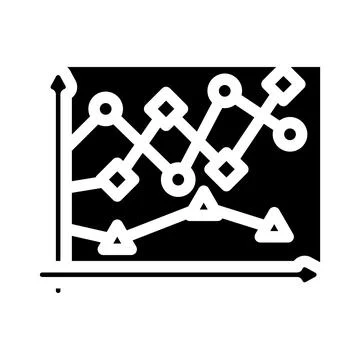 Data points plot machine learning glyph icon vector illustration イラスト素材