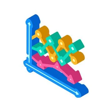 Data points plot machine learning isometric icon vector illustration Stock Illustration