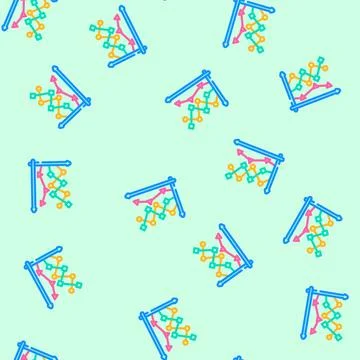 Data points plot machine learning vector seamless pattern Stock Illustration