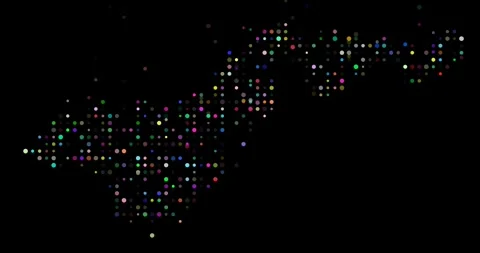 Data Points Visualizing the American Samoa Territory Outline Stock Footage 320743113