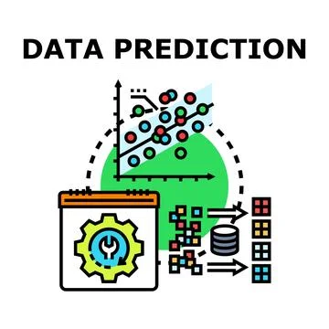 Data prediction modeling creating future forecast insights 스톡 일러스트