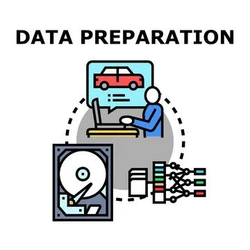 Data preparation process for machine learning analysis 库存插图