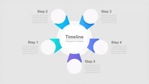 Data presentation circular chart animated infographic template Stock Footage 346720862