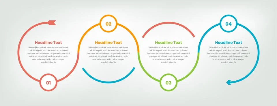 Data presentation circular infographic template design Stock Illustration