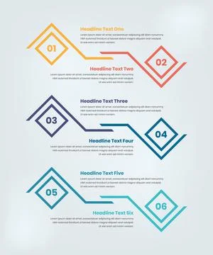 Data presentation infographic template with number Illustrazione stock
