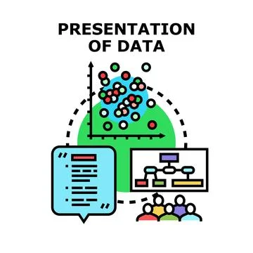 Data presentation vector concept illustrating analytics and reporting Stock Illustration