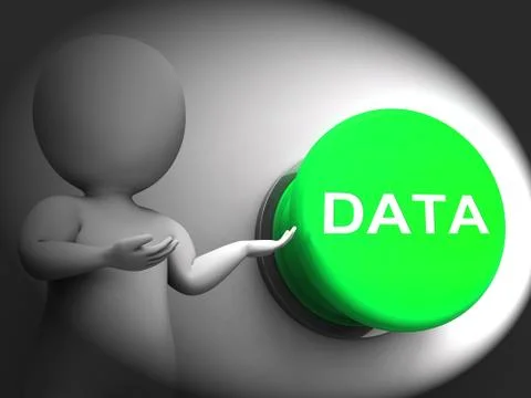 Data pressed shows documents files and archives 库存插图