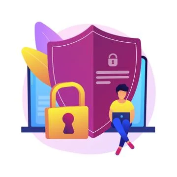 Data privacy abstract concept vector illustration. Stock Illustration