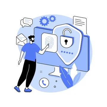 Data privacy abstract concept vector illustration. Illustrazione stock