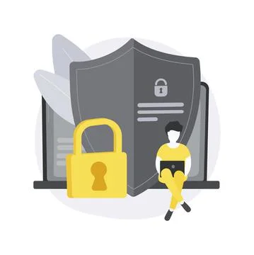 Data privacy abstract concept vector illustration. 스톡 일러스트