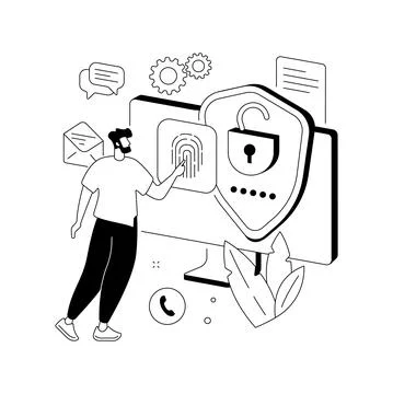 Data privacy abstract concept vector illustration. Stock Illustration