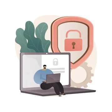 Data privacy abstract concept vector illustration. Stock Illustration