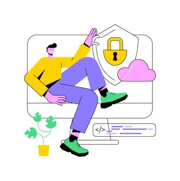 Data privacy abstract concept vector illustration. 스톡 일러스트