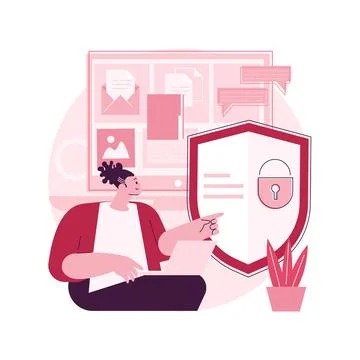 Data privacy abstract concept vector illustration. 스톡 일러스트