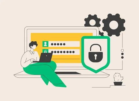 Data privacy abstract concept vector illustration. Stock Illustration