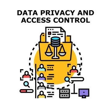 Data privacy and access control concept illustrating information protection Stock Illustration