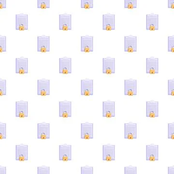 Data privacy and document protection seamless pattern Illustrazione stock