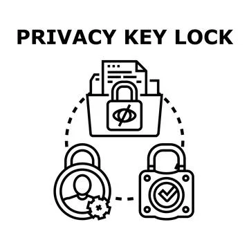 Data privacy and personal information security concept Stock Illustration
