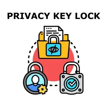 Data privacy and personal information security concept Stock Illustration