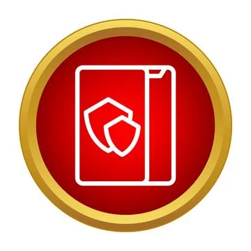 Data privacy and protection shields on document icon Illustration