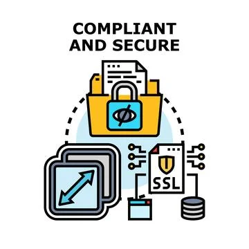Data privacy compliance with secure information infrastructure Stock Illustration