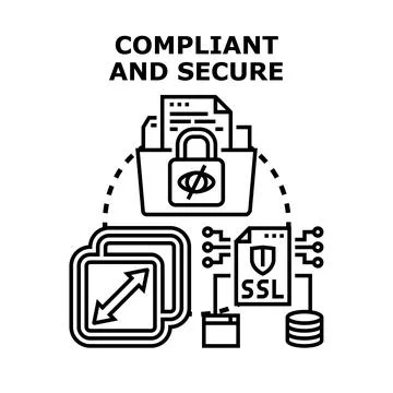 Data privacy compliance with secure information infrastructure Stock Illustration