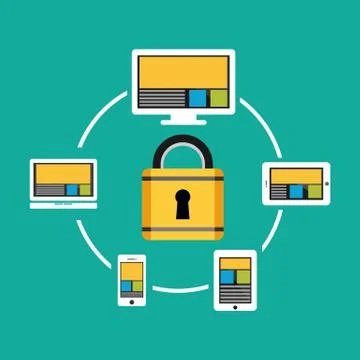 Data privacy concept illustration. Stock Illustration