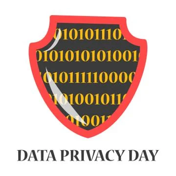 Data privacy day global holiday. Digital information Stock Illustration