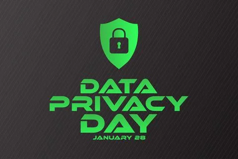 Data Privacy Day. January 28. Holiday concept. Template for background, banner Stock Illustration