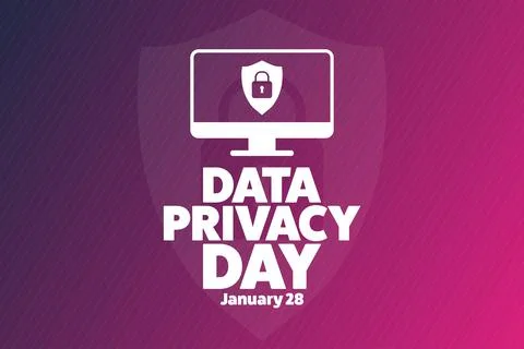 Data Privacy Day. January 28. Holiday concept. Template for background, banner Stock Illustration