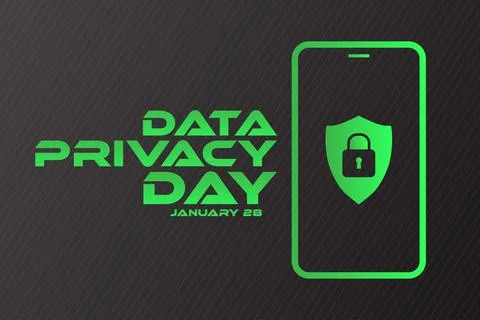 Data Privacy Day. January 28. Holiday concept. Template for background, banner Stock Illustration