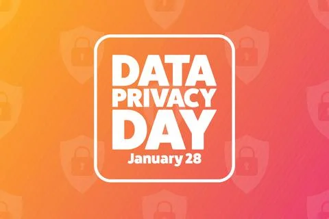Data Privacy Day. January 28. Holiday concept. Template for background, banner Stock Illustration