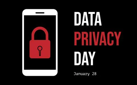 Data Privacy Day. January 28. Holiday concept. Template for background, banne Illustrazione stock