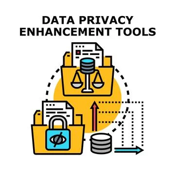 Data privacy enhancement tools for secure information management Stock Illustration