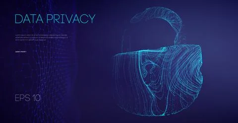 Data Privacy Government Software. Email Server hacker guard data. Security cloud イラスト素材