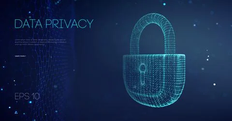 Data Privacy Government Software. Email Server hacker guard data. Security cloud イラスト素材