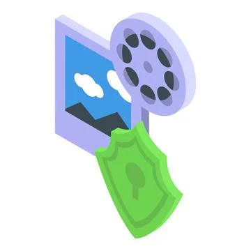 Data privacy icon isometric vector. Policy information Stockillustratie