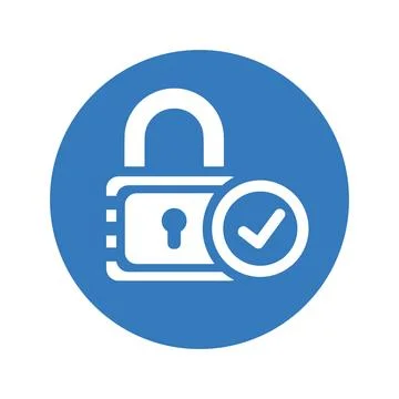 Data privacy icon, secure file Stockillustratie